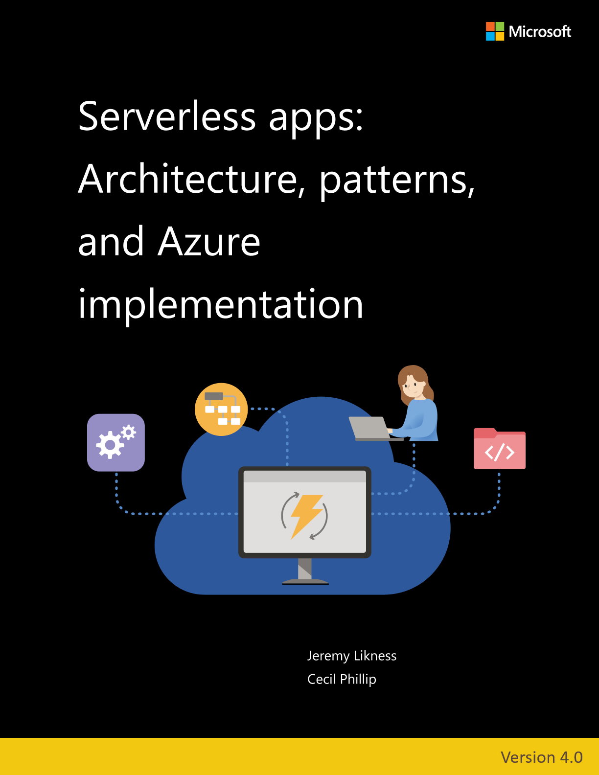 Screenshot that shows the Serverless Apps e-book cover.