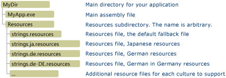 Illustration that shows the main directory for your application.