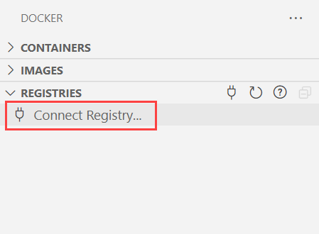 Visual Studio Code - Docker: Connect registry