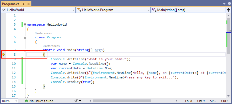 Visual Studio step into method - C#