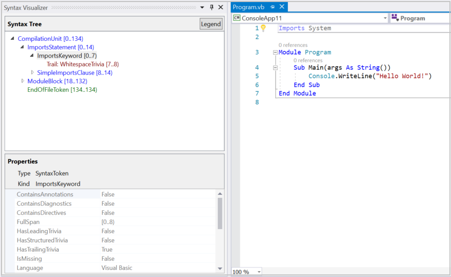 Explore code with the Roslyn syntax visualizer in Visual Studio | Microsoft  Learn