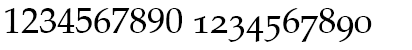 Text using OpenType old style numeral sets