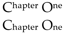 Text using OpenType superscripts and subscripts