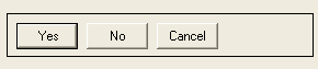 Yes, No, and Cancel buttons