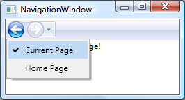 Back and Forward buttons in a NavigationWindow