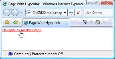 Page with Hyperlink