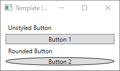 WPF window with one template oval button