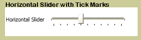 Horizontal slider with tick marks