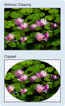 An Image with and without clipping