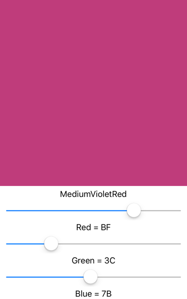 RGB color selector.
