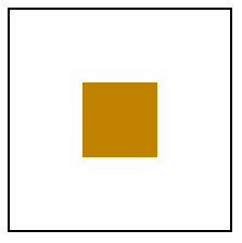 Screenshot of the two overlapping rectangles, using the DestinationIn blend mode.