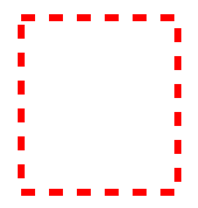 Screenshot of a regular dashed square.