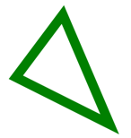 Screenshot of a closed green triangle.