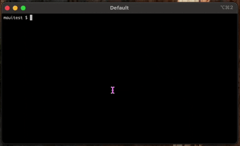 GIF of dotnet run selections on macOS for iOS