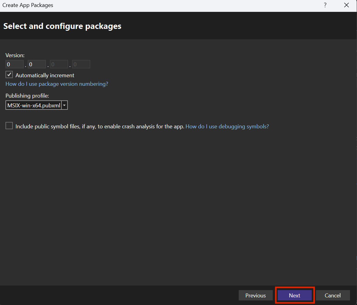 Showing the New publishing profile item with a publish profile selected, in Visual Studio.
