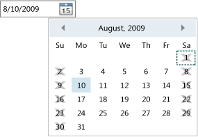 DatePicker with dates that are not selectable