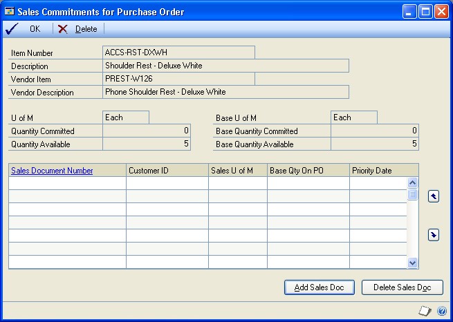 Screenshot that shows the Sales Back Order Setup window.