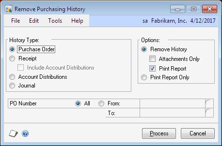 screenshot Remove Purchasing History