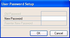 Screenshot that shows the User Password Setup window.
