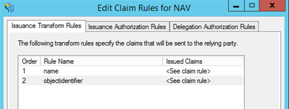AD FS Edit Claims Rule Done
