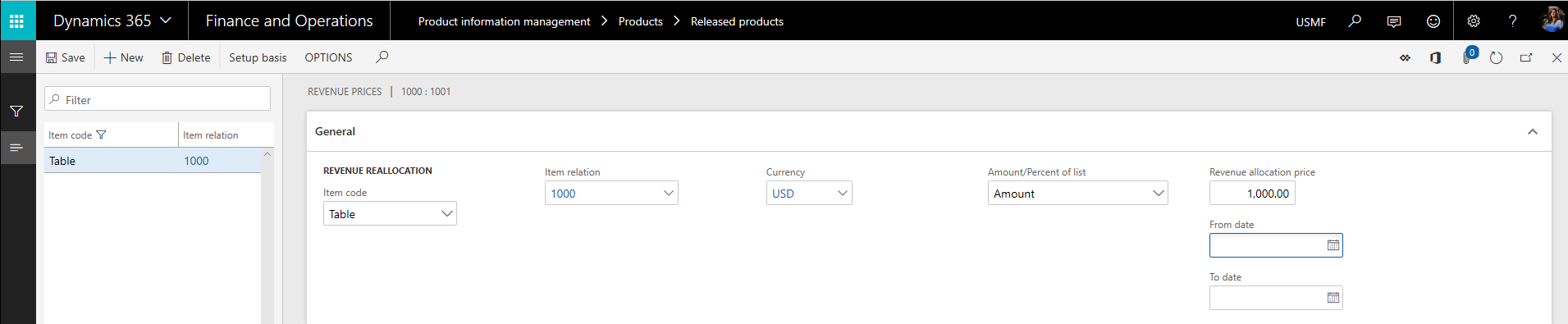 Revenue pricing