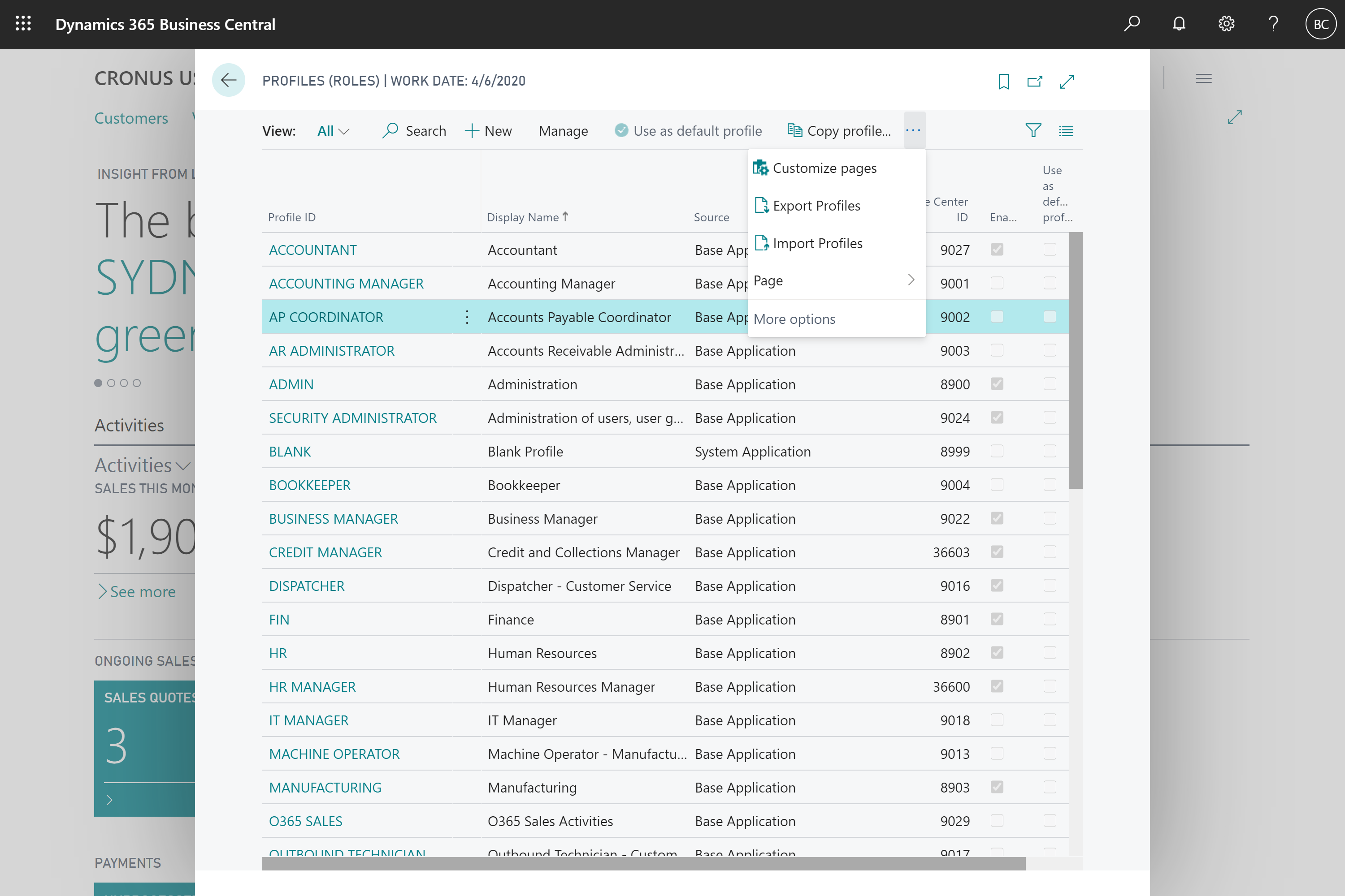 Importing Profile