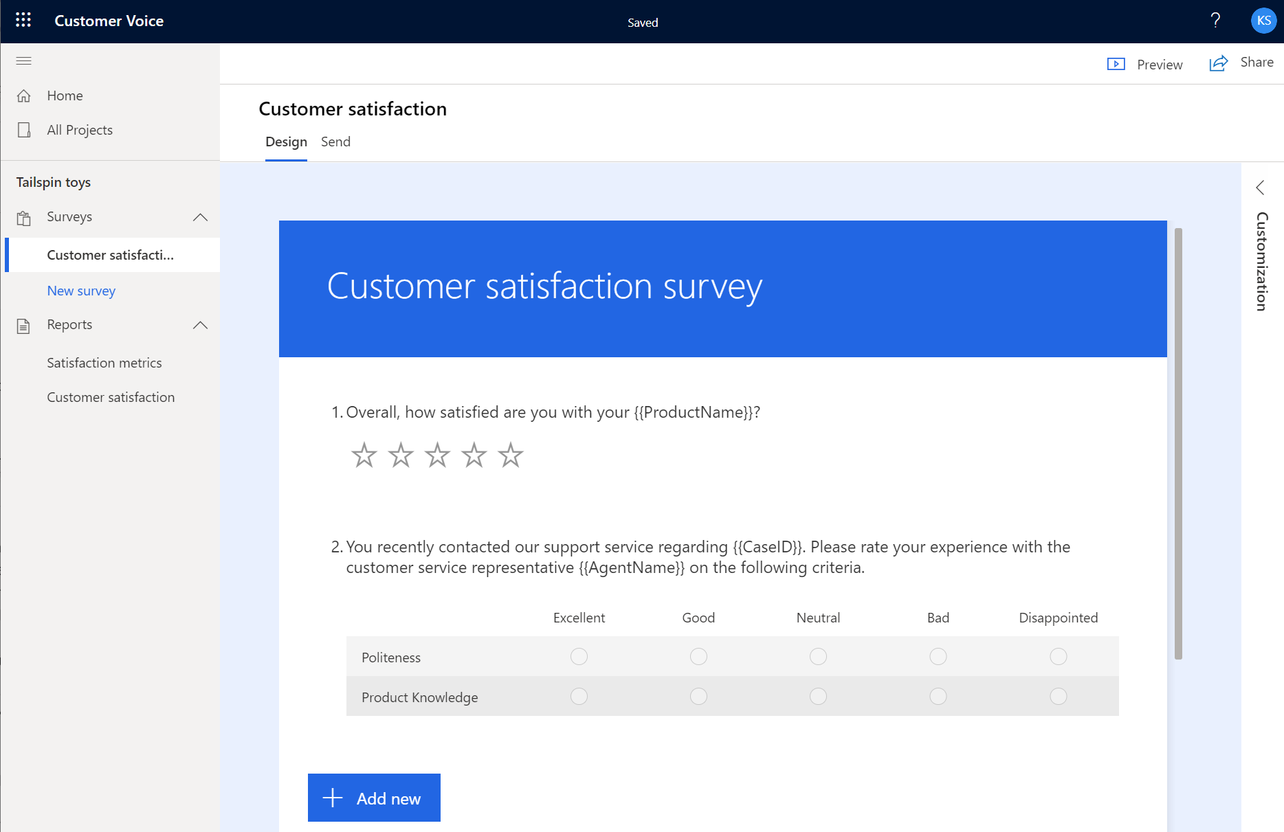 Support For Surveys Using Dynamics 365 Customer Voice Dynamics 365   Customervoice 