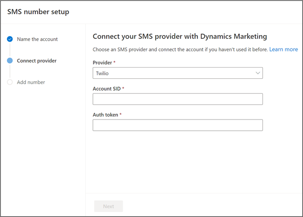 Setting up Twilio and TeleSign accounts.