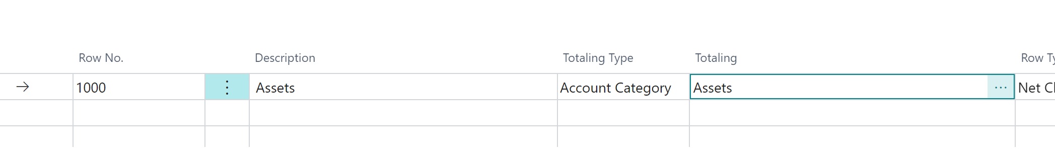 The new Totaling Type option Account Categories in account schedules.