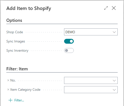 Add Item to Shopify