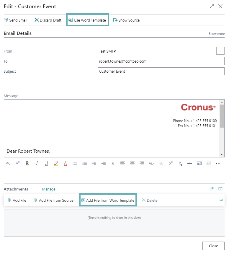 Using Word Templates For Bulk Communications Business Central 