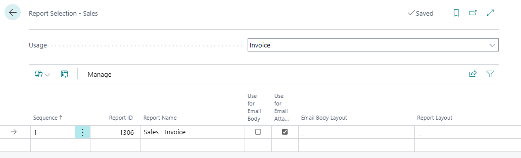 Screenshot that shows the report selection sales page.