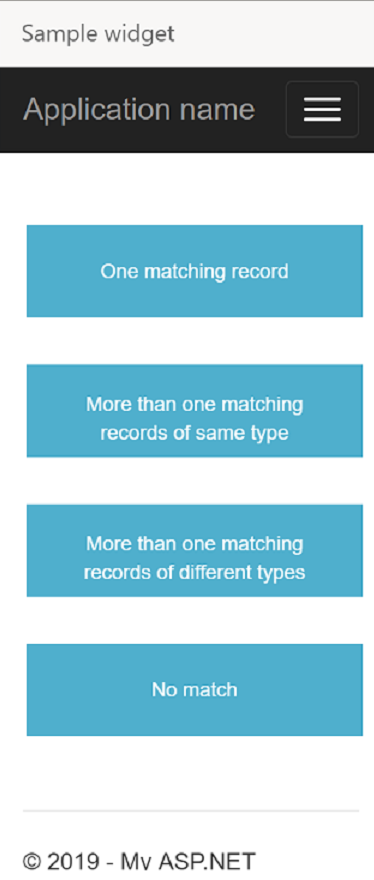 Published sample widget in Unified Interface apps.