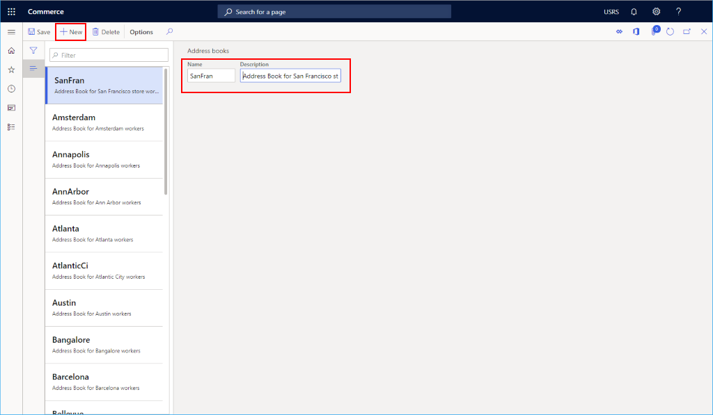 Create A New Address Book Commerce Dynamics 365 Microsoft Learn
