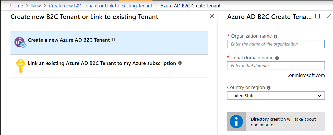 Create a new Microsoft Entra Tenant.
