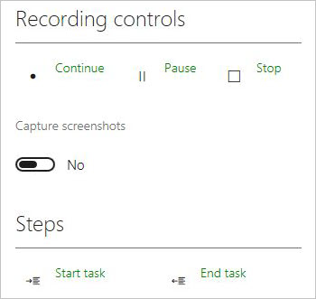 Recording controls.