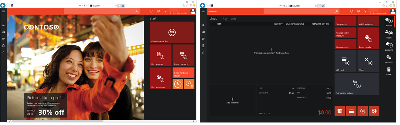 Demo data layouts for Contoso.