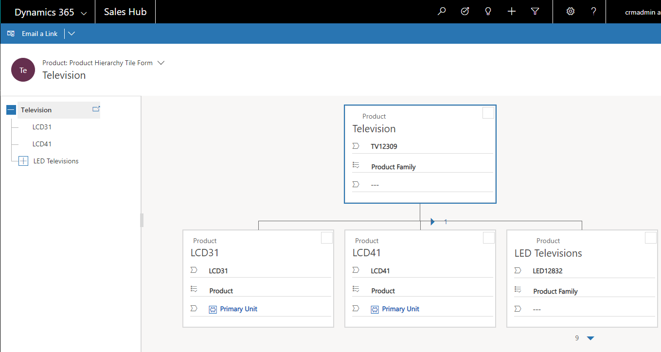 Tree view and Tile view in hierarchy in Dynamics 365 Customer Engagement (on-premises) Tree view and Tile view in hierarchy in Dynamics 365 Customer Engagement (on-premises).