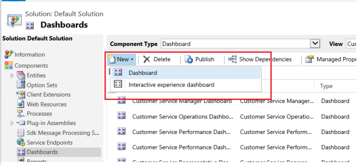Select interactive experience dashboard Select interactive experience dashboard.