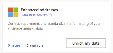 Screenshot of the Enhanced addresses tile.