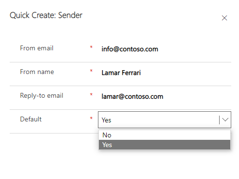 Create a new sender.