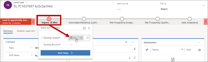 Manually link a lead to a contact record.