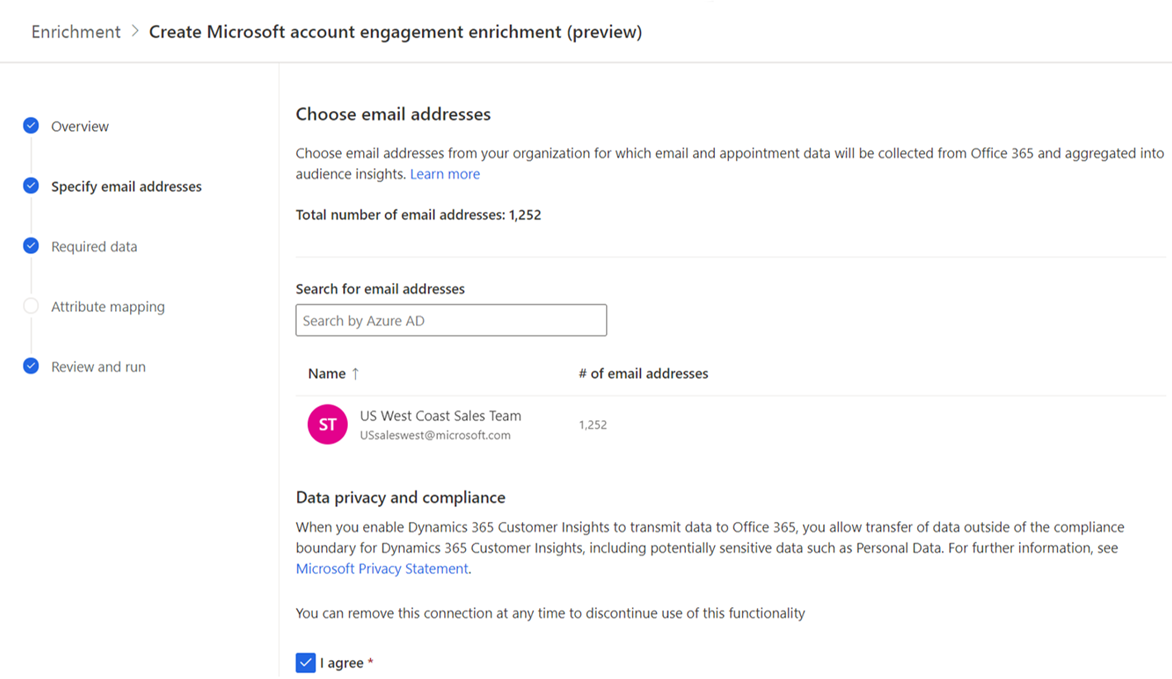 Account engagement email addresses.