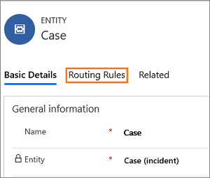 Select the routing rule items tab.