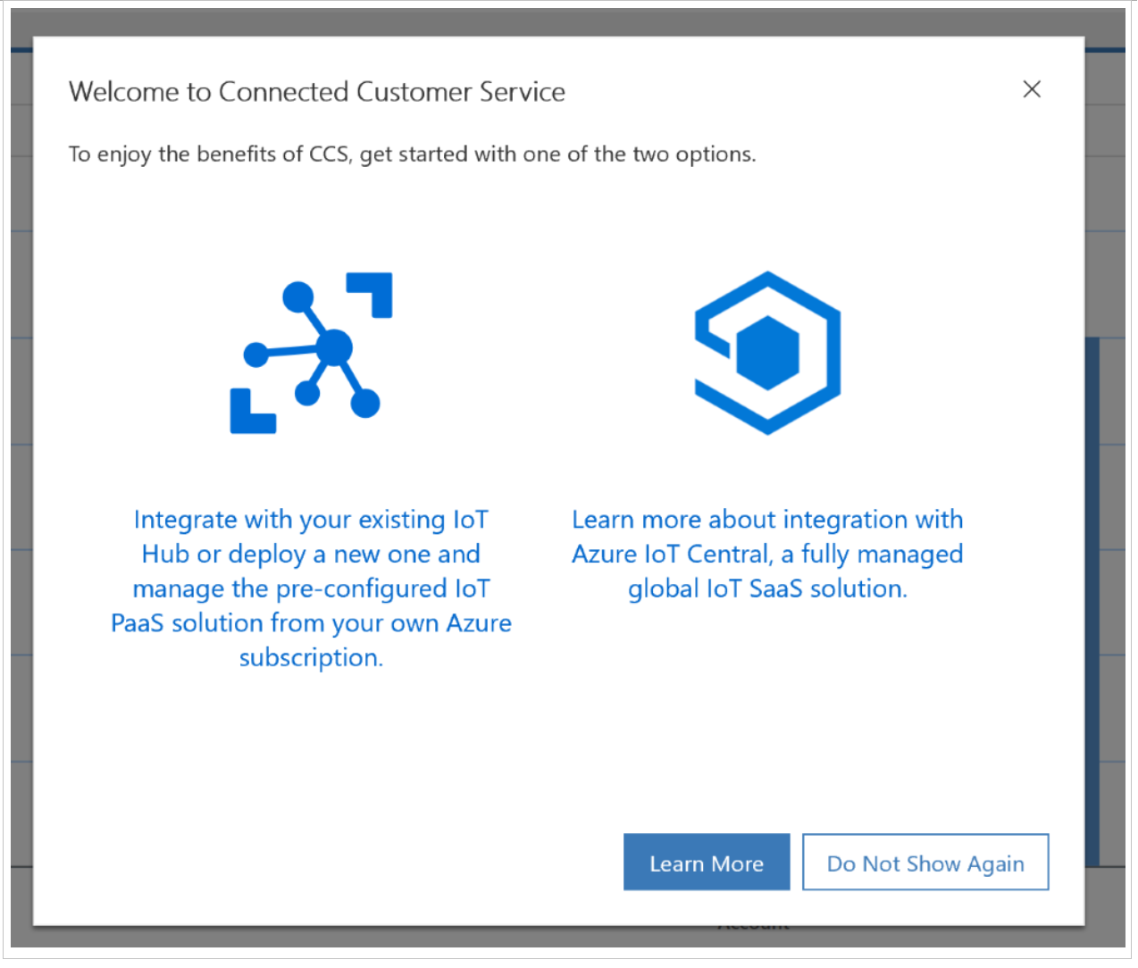 Screenshot of the IoT alerts in Connected Customer Service.