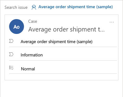The Case section of the Customer summary page The Case section of the Customer summary page.