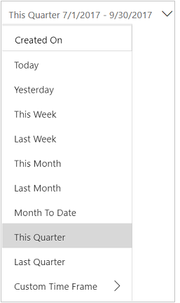 Date range control.