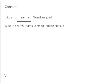 Screenshot of Teams consult