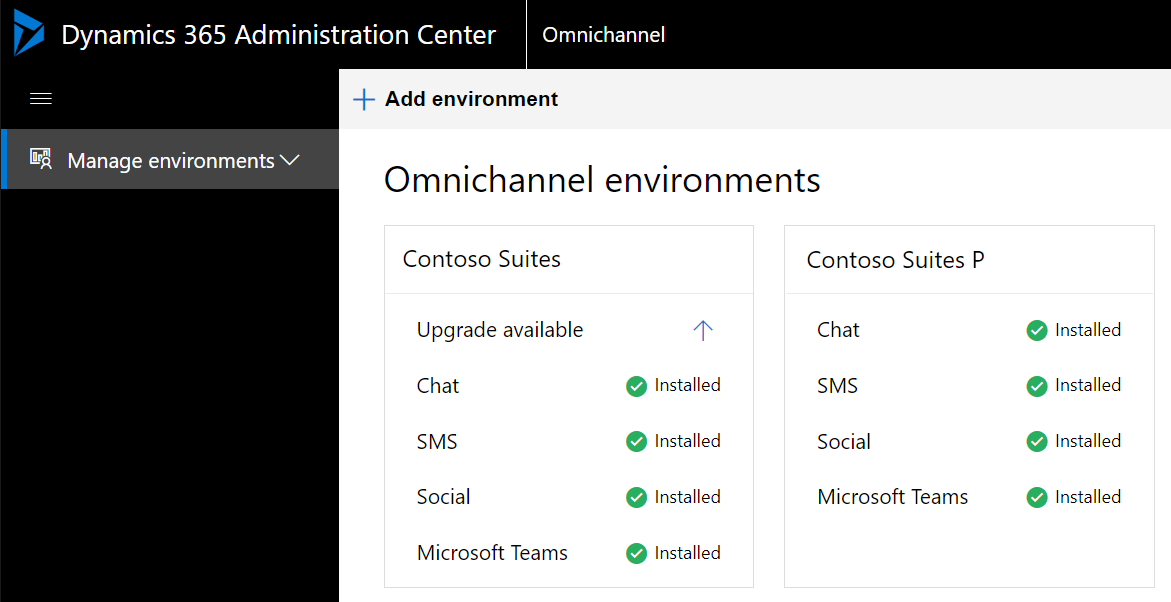 Manage Omnichannel environments.