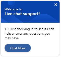 Customer experience of proactive chat notification.